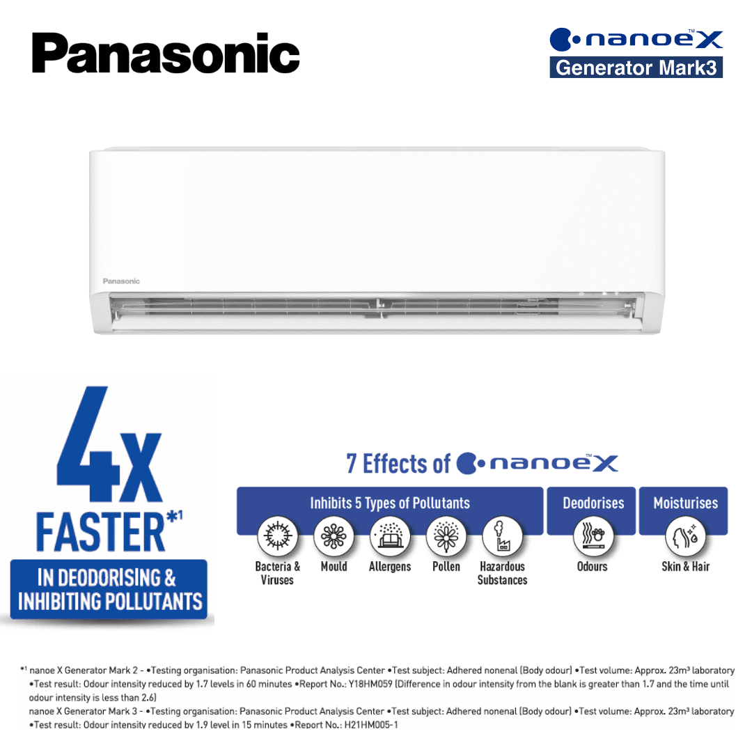 Panasonic aircon system 1 12k BTU, Cu-xu12bkz / cs-xu12bkzw ×1 4 tick / r32 gas 2