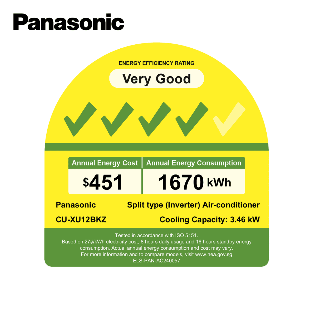Panasonic aircon system 1 12k BTU, Cu-xu12bkz / cs-xu12bkzw ×1 4 tick / r32 gas 3