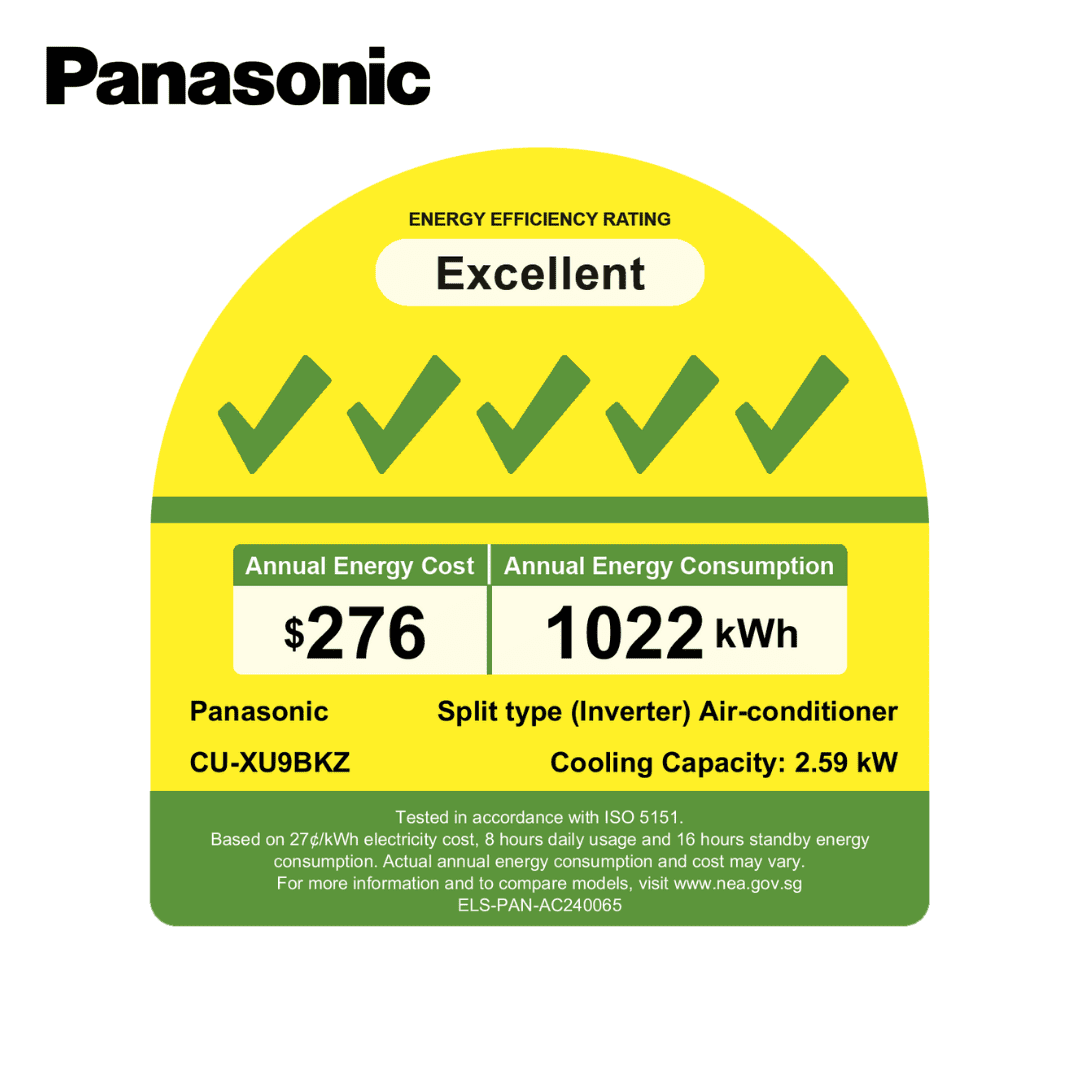 Panasonic system 1 9k BTU, CS-XU9BKZW / CU-XU9BKZ 3
