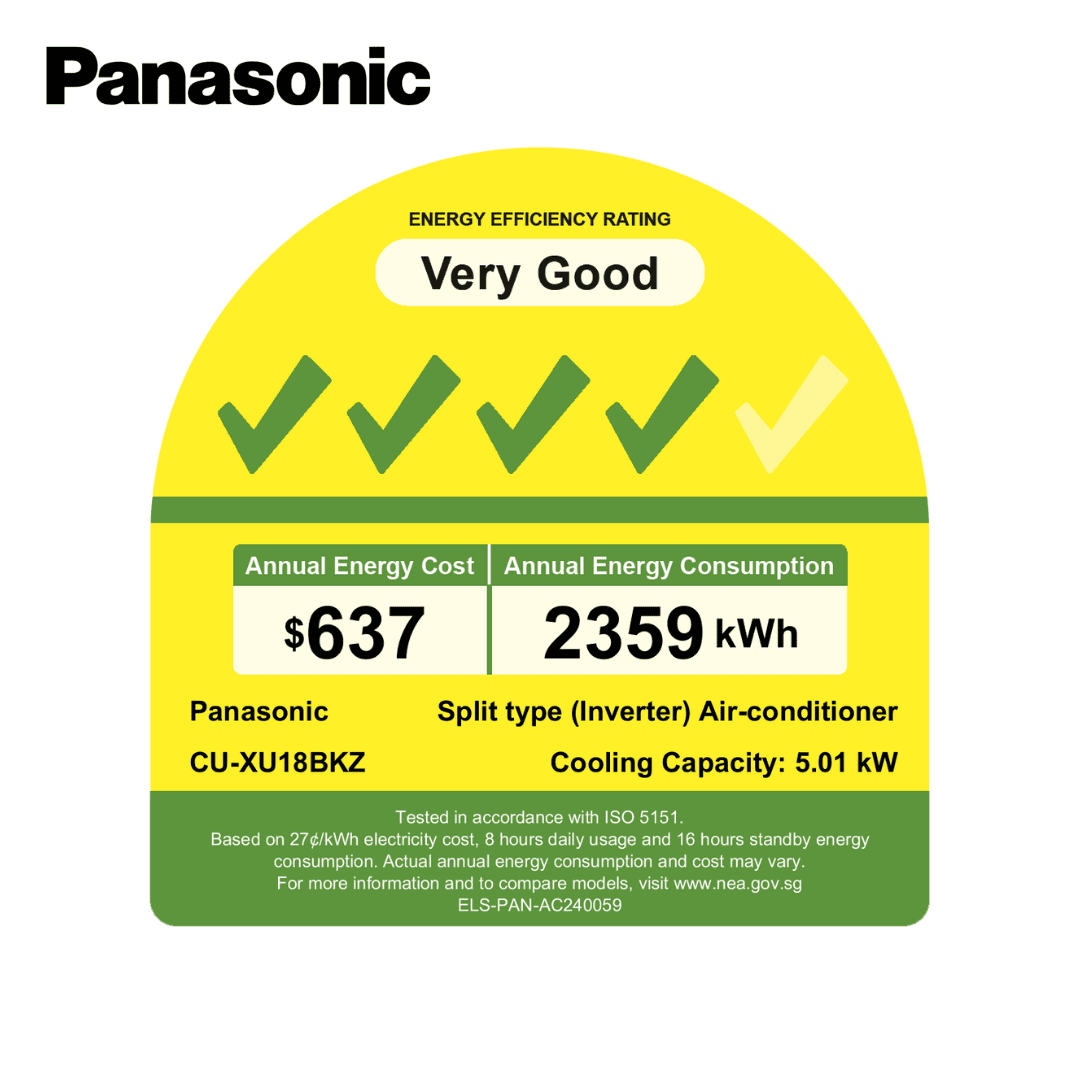 Panasonic system 1 18k BTU CU-XU18BKZ / CS-XU18BKZW / 4 Ticks / R32 Gas 3