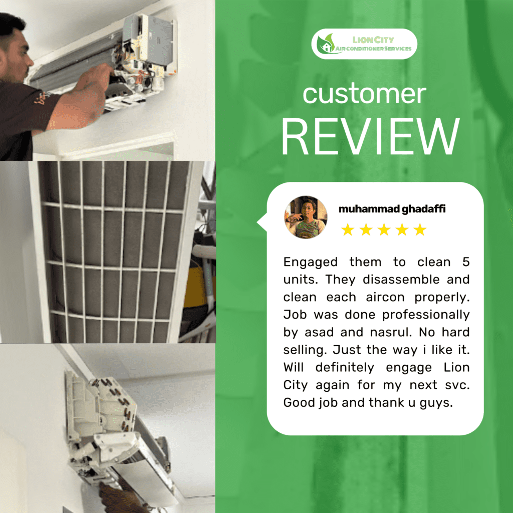 Customer Review in Lion City Aircon Servicing