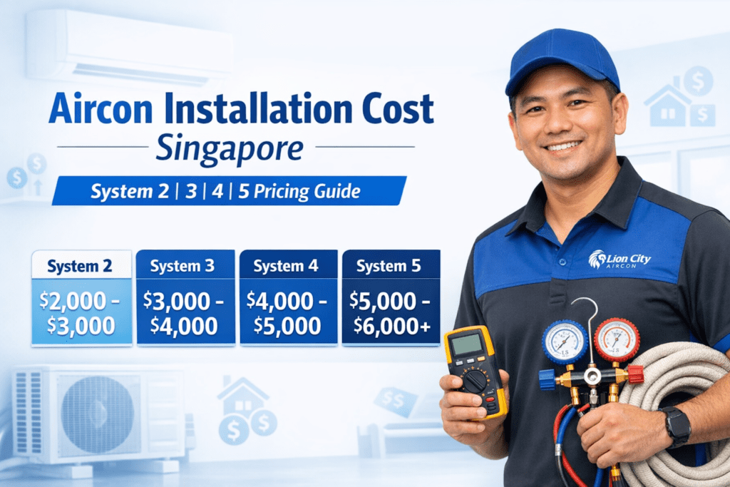 aircon installation cost singapore system 2 system 3 system 4 system 5 pricing